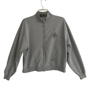 Vintage Y2K Harley‎ Davidson Snap Up Sweatshirt Women’s L Jamestown Heather Gray thumbnail 2