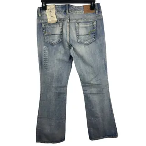VTG American Eagle 90s Y2K Antique Wash Super Low Rise Skinny Flare 10R NOS thumbnail 2