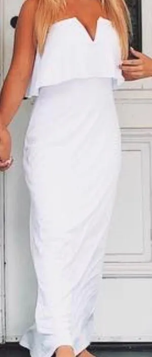 Blooming Jelly Long White Dress thumbnail 1