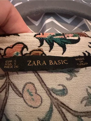 ZARA | Oversized Boho Floral Print Relaxed Tunic Dress, Size S thumbnail 6