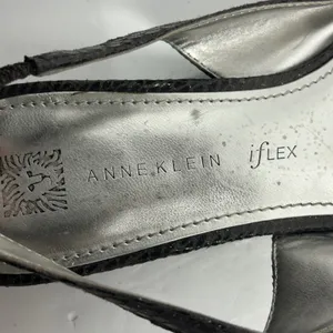 Anne Klein iFlex AK Junior Brown Snakeskin Slingback Kitten Heels Peep Toe 8.5 M thumbnail 11