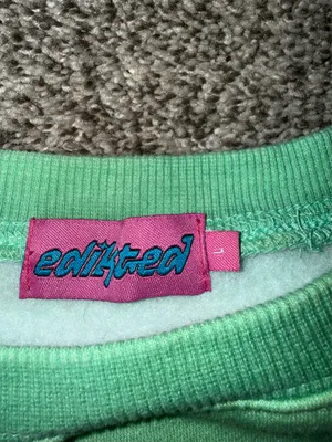Edikted Green and Blue Ombre Snake Graphic Crewneck Sweatshirt thumbnail 2
