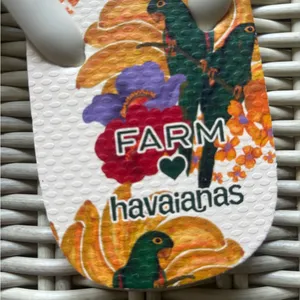 Farm‎ Rio Banana Nest Havaianas Sandals size 11/12 boho vacation beach travel thumbnail 10