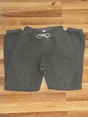 Gilly Hicks Cozy Gray Sherpa Jogger Pants thumbnail 5