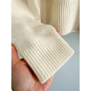 Madewell | NWT SoftWool Boxy Crewneck Sweater in Heather Cloud Cream | Sz S thumbnail 4