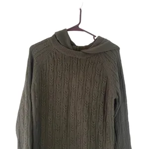 Mystree Women's Size‎ Medium Grey Green Hooded Sweater Dress thumbnail 2