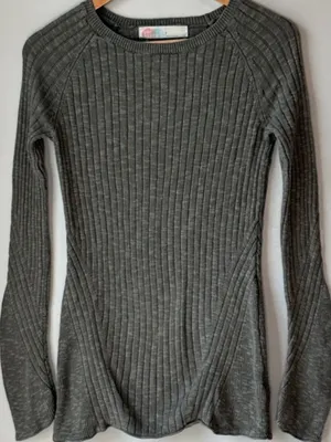 Free People Beach Ribbed Long Sleeve Shirt Sweater thumbnail 3