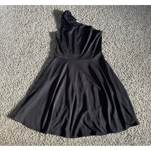Jasambac Women's Black One Shoulder A Line‎ Dress Size Large thumbnail 1