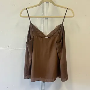 Melrose and Market Brown Lace Trim V-Neck Camisole Tank Top Women's Medium thumbnail 2