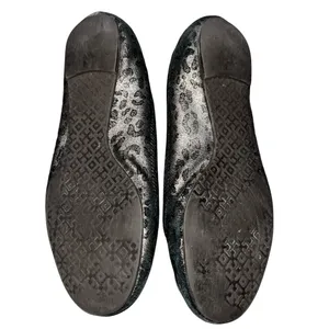 Tory Burch Reva Leopard Metallic Print Leather Ballet Flats Shoes size 7.5 thumbnail 9