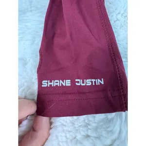 Shane Justin Burgundy Long Sleeve Performance Bodysuit NWT thumbnail 3