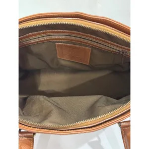 Vintage 90s Coach Madison Savoy Zip Satchel Bag Brown Leather Crossbody 4408 thumbnail 5