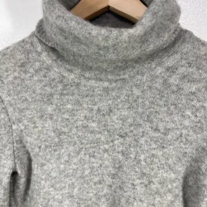 J.Crew Merino Wool Alpaca Blend Turtleneck‎ Sweater Womens Small Gray Soft Chic thumbnail 6