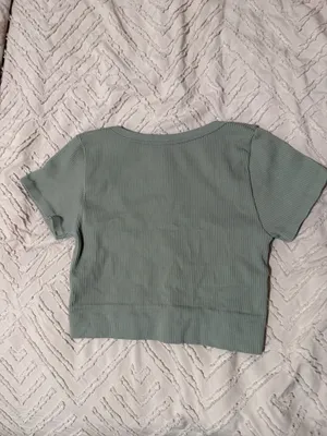 Garage V-neck crop top thumbnail 3