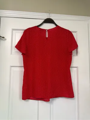 CeCe Red Polka Dot Blouse thumbnail 3