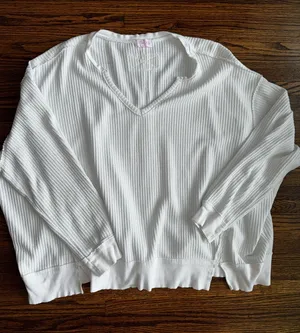 Pink Lily Waffle Knit Pullover thumbnail 1