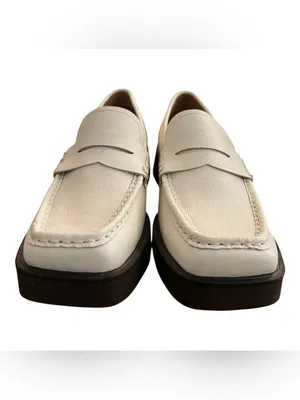 G.H. Bass Whitney Weejuns Penny Loafers Cream Textured Leather NWOB Women’s 8.5 thumbnail 11