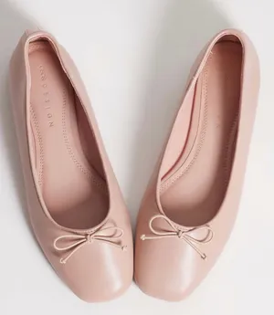 ASOS Pink ballet flats thumbnail 1