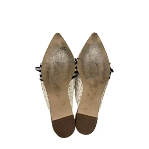 Cupcakes and Cashmere women's Nasha beige woven bow slide Mules size 7‎ thumbnail 6