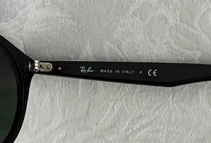 Ray-Ban Black Round Sunglasses thumbnail 8