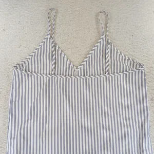 Sandro Paris Striped Slip Dress Blue White Cotton V-Neck Mini Size 38 R20002E-10 thumbnail 9