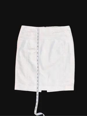 Express White Pencil Skirt with back Zipper Closure & Slit Size: 2 thumbnail 3