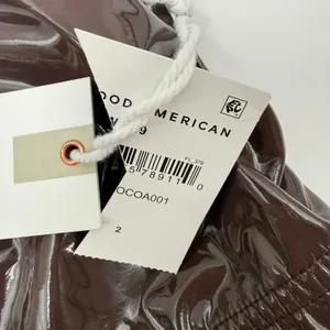 Good American Bikini Top Size Medium Faux Patent Leather Bandeau NWT Swim Brown thumbnail 6