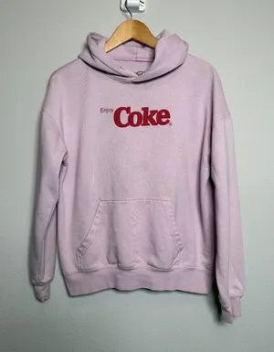 Pink Enjoy Coke Pull Over Hoodie  thumbnail 1