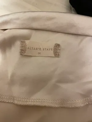 Altar'd State Short Champagne Silk Dress thumbnail 4