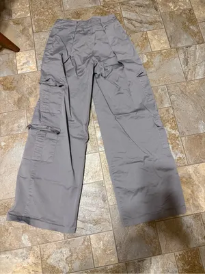 Edikted | Gray Lilac wide leg cargo pants size medium. thumbnail 2