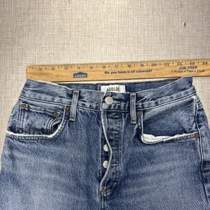 Agolde denim button fly‎ raw hem Ripley jeans size 24 thumbnail 7