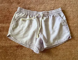 No Boundaries Lilac Acid Wash Drawstring Shorts Size M Cotton Blend thumbnail 1