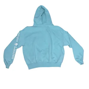 Polo Ralph Lauren Spellout Logo Hoodie Womens Medium Mint Green Cropped Fleece thumbnail 2