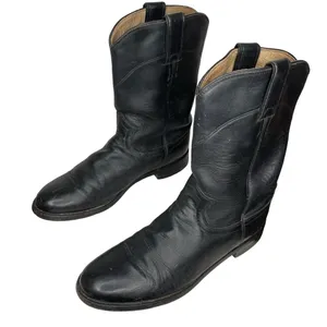 Justin Boots Vintage‎ Black Ropers thumbnail 1