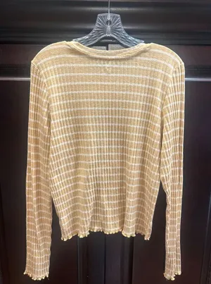 American Eagle striped cropped shirt thumbnail 2
