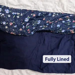 Francesca’s Navy Floral‎ Tiered Mini Skirt Size M NWT Boho thumbnail 4