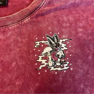 Empyre Zumiez T Shirt | Red Acid Wash Short Sleeve Tee Shirt thumbnail 7