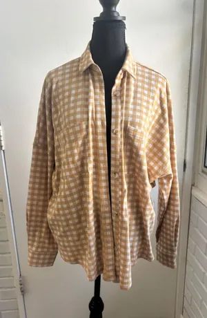 12th Tribe New With Tags Gingham Shacket M/L boho equestrian festival layered thumbnail 1