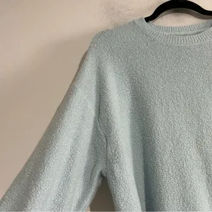 Anthropologie Daily Practice Long Sleeve Sweater Mini Dress Blue Sky Cozy Cabin thumbnail 3