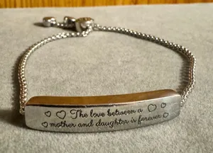 The Love Between a Mother and Daughter is Forever Adjustable Bracelet thumbnail 1