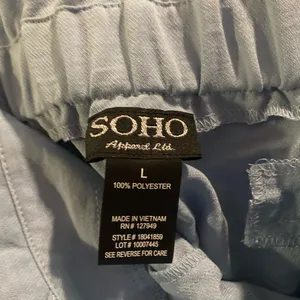Soho apparel women's pants lite Blue size Large 100% polyester thumbnail 3