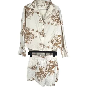 Free People Early Morning Sleep Set PJ'S Pajama Top & Bottom Matching Lounge thumbnail 2
