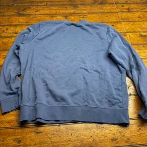 Nike Sportswear Crewneck Sweatshirt Blue Gray‎ Embroidered Logo Large FLAW thumbnail 5