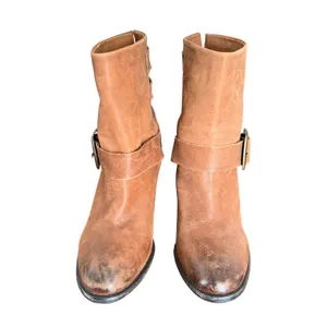 Lucky Brand Tommie Tan Leather Triple‎ Buckle Moto Ankle Boots 6.5M LP gorpcore thumbnail 2