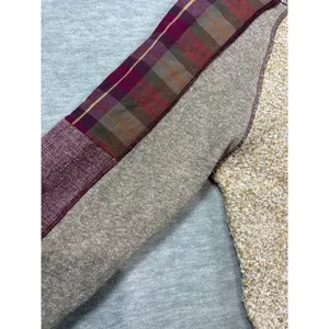 Buckle BKE Gimmicks Womens M‎ Sweater Plaid Sleeve Raglan Metallic Casual thumbnail 3