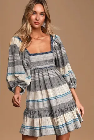 Free people All Lined Up Mini Dress thumbnail 1