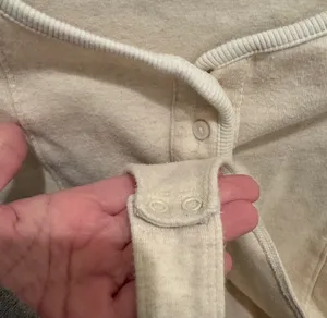 Aerie Cream Long Sleeve Ribbed Henley Bodysuit thumbnail 5