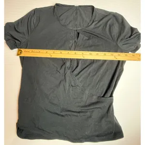Lululemon Black Short Sleeve Wrap Yoga‎ Top Athletic Workout Shirt thumbnail 3