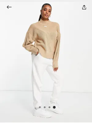 ASOS Miss Selfridge Camel Funnel Neck Split Hem Knit thumbnail 2