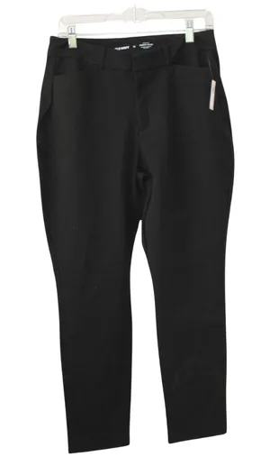 NWT Old Navy Black Pixie High-Rise Dress Pants‎ Smooth Pockets Womens 12 thumbnail 1